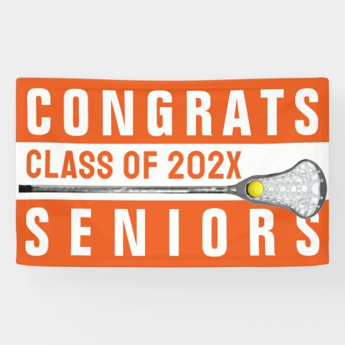 Lacrosse Senior Night Orange Banner