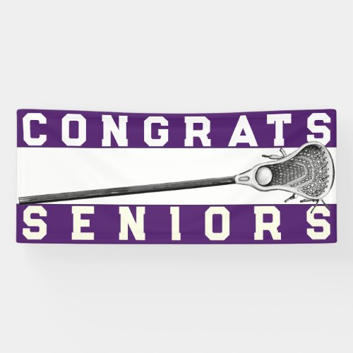 Lacrosse Senior Night Purple Banner