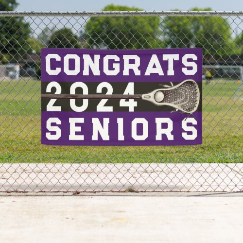 Lacrosse Senior Night Purple Banner