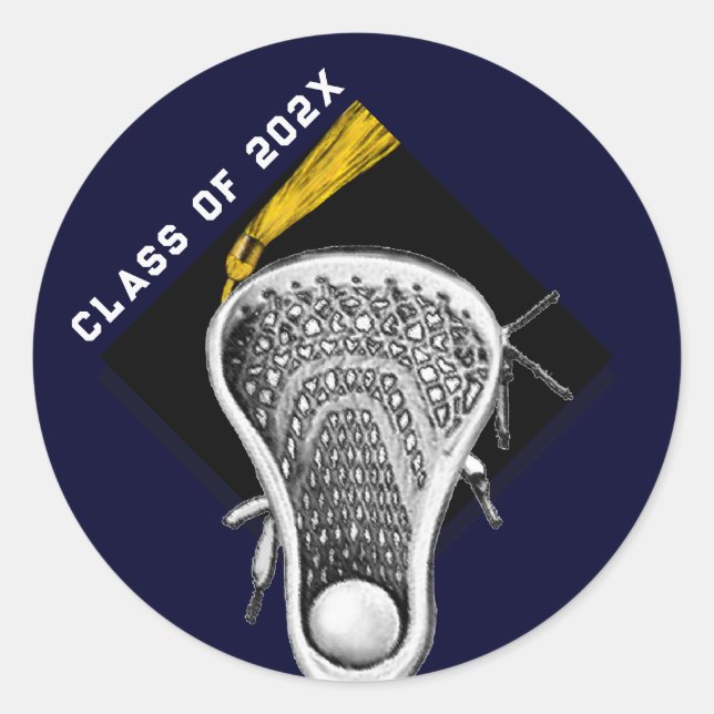 Lacrosse Seniors Classic Round Sticker (Front)