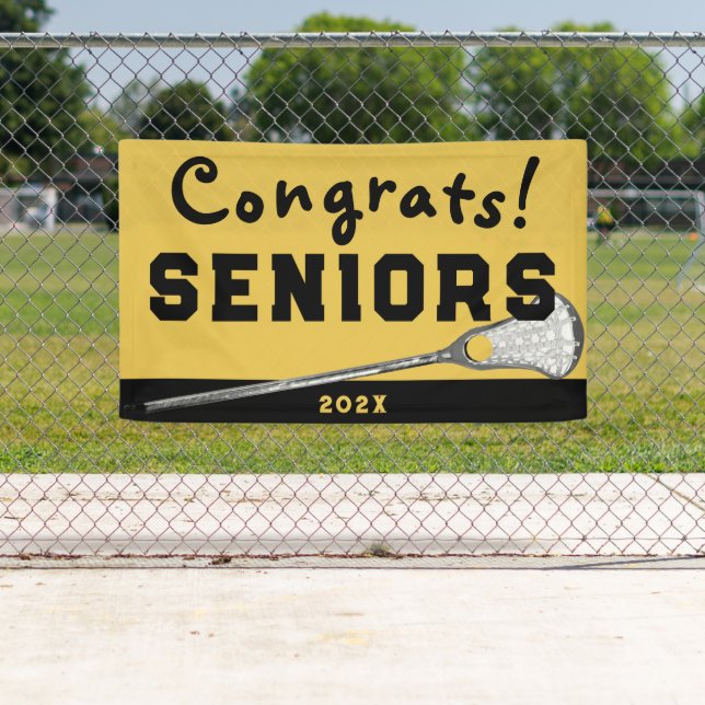 Lacrosse Seniors Gold Banner (Insitu)