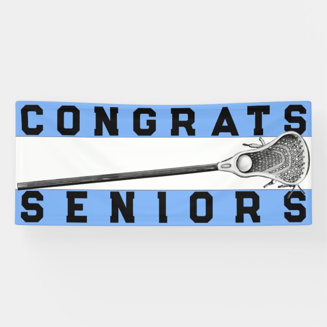 Lacrosse Seniors Light Blue Banner (Horizontal)