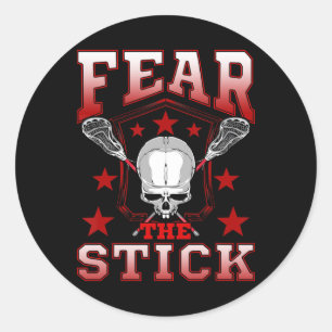 Lacrosse Shirts Lacross T Shirt Lax Shirt Fearless Classic Round Sticker