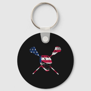 Lacrosse Shirts Mens Lax Stick Lacrosse Player 1 Keychain