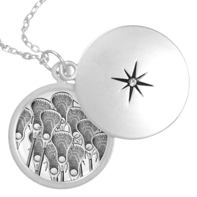 Lacrosse Silver Plated Necklace (Front)