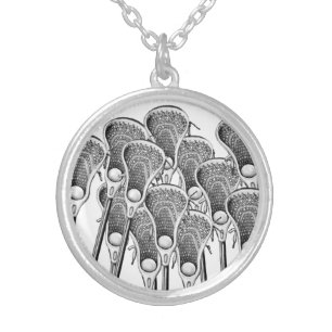 Lacrosse Silver Plated Necklace