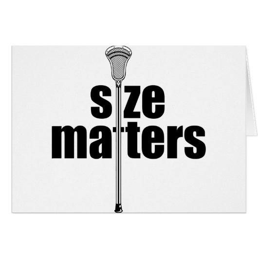 Lacrosse Size Matters Cards (Front Horizontal)