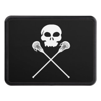 Lacrosse Skull Crossed Sticks Trailer Hitch Cover