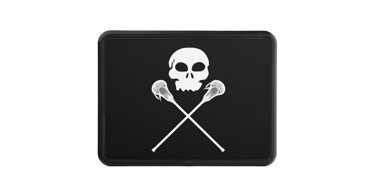 Lacrosse Skull Crossed Sticks Trailer Hitch Cover Zazzle