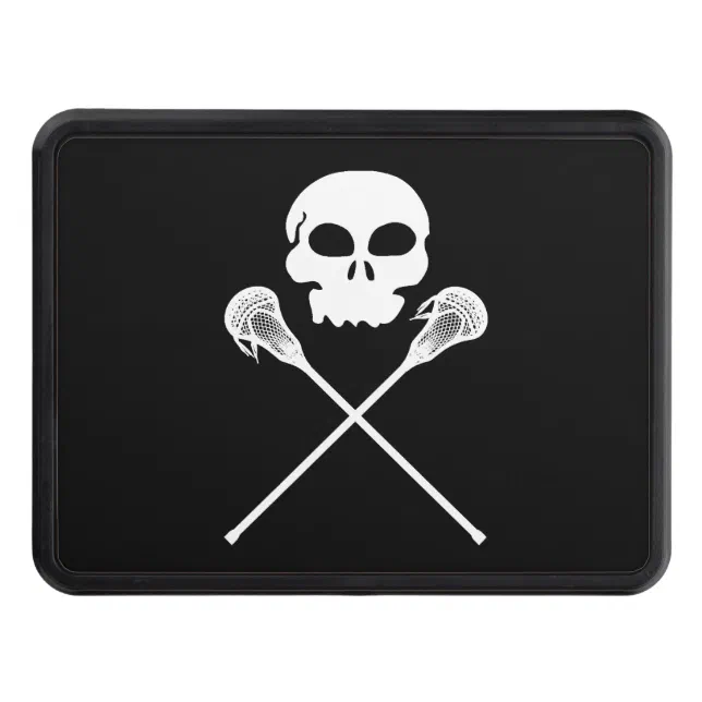 Lacrosse Skull Crossed Sticks Trailer Hitch Cover Zazzle