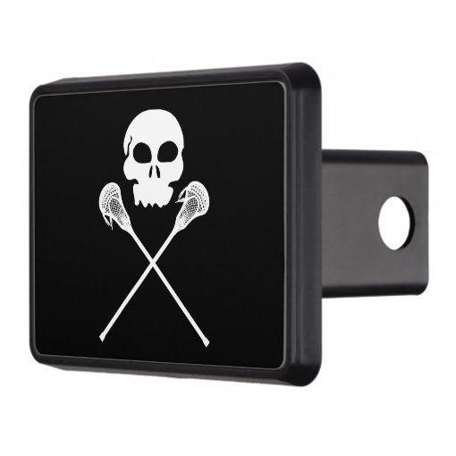 Lacrosse Skull Crossed Sticks Trailer Hitch Cover Zazzle