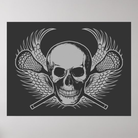 Lacrosse Skull poster