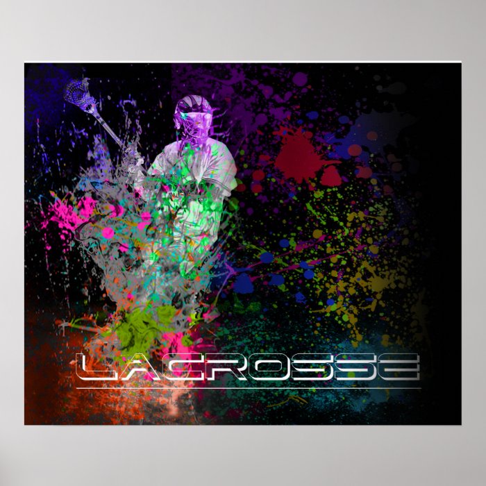 Lacrosse Splatter spread poster