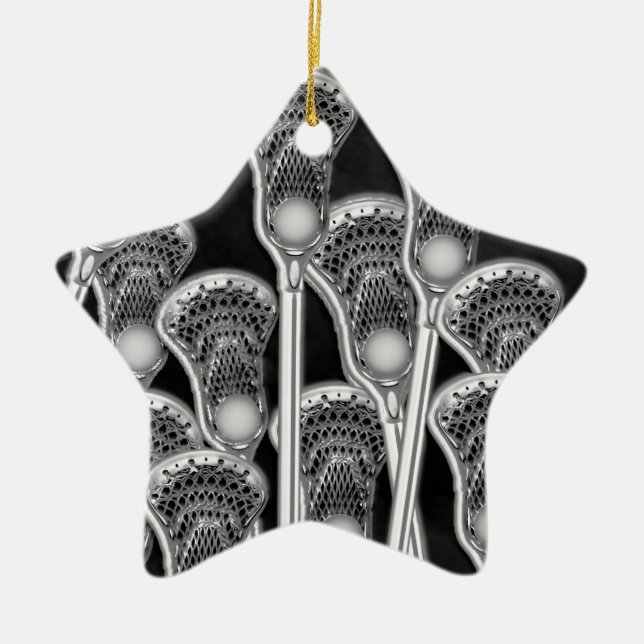 Lacrosse Sports Award Ceramic Ornament (Front)