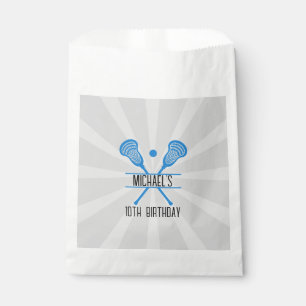 Lacrosse Sports Birthday Favor Bag