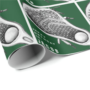 Lacrosse Sports Birthday Gift Wrapping Paper