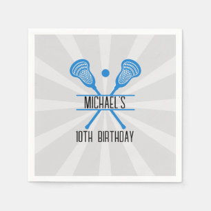 Lacrosse Sports Birthday Napkins
