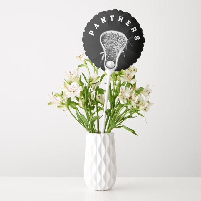 Lacrosse Sports Black Balloon (Vase)