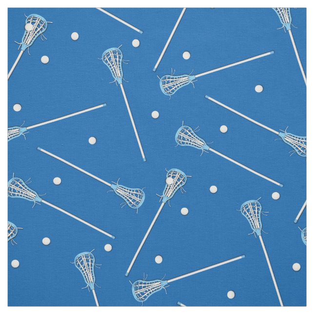 Lacrosse Sports Boys Decor Fabric (Swatch)