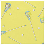 Lacrosse Sports Boys Decor Yellow Fabric