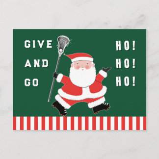 Lacrosse Sports Christmas Holiday Postcard