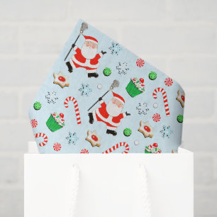 Lacrosse Sports Christmas Holiday Tissue Paper