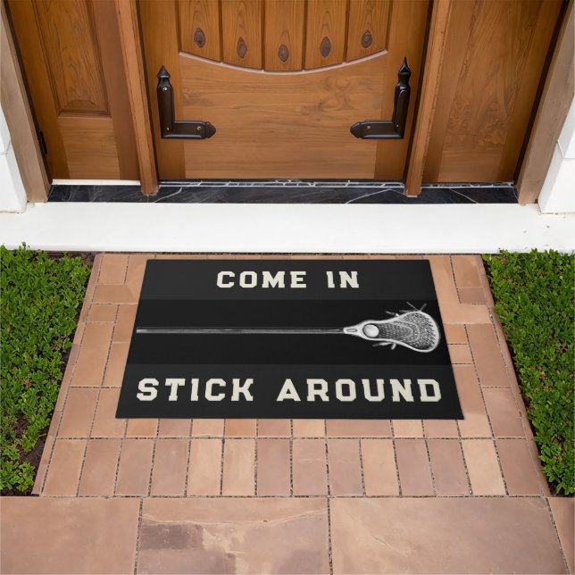 Lacrosse Sports Decor Doormat (Outdoor)