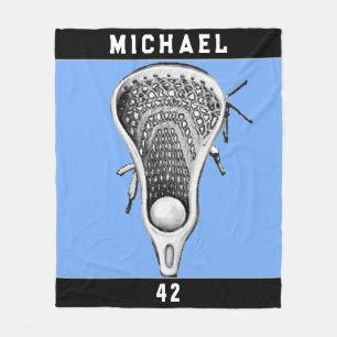 Lacrosse Sports Fleece Blanket