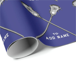 Lacrosse Sports Gift Wrapping Paper