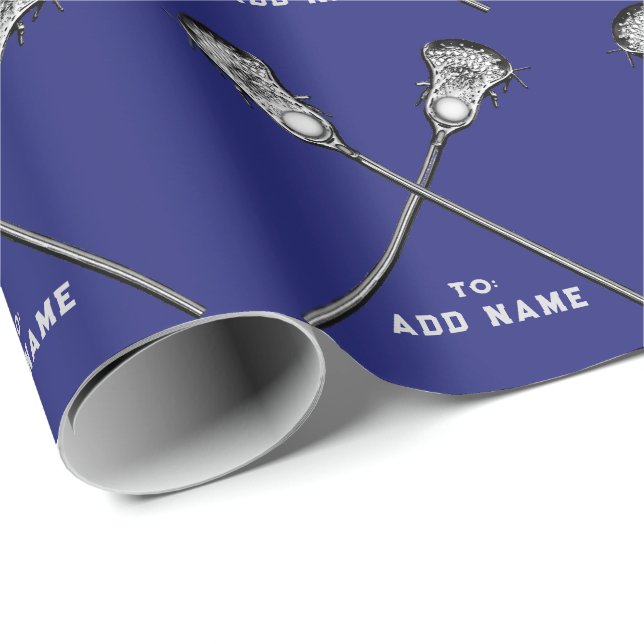 Lacrosse Sports Gift Wrapping Paper (Roll Corner)