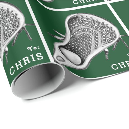 Lacrosse Sports Gift Wrapping Paper