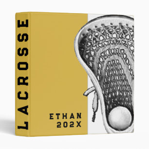 Lacrosse Sports Gold 3 Ring Binder