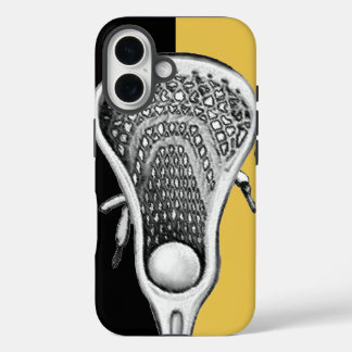 Lacrosse Sports Gold iPhone 16 Case