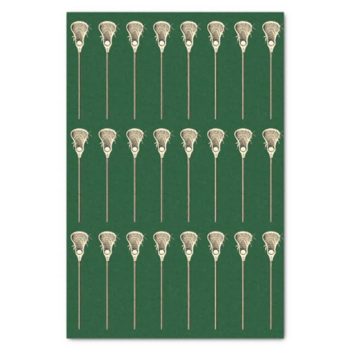 Lacrosse Sports Green Tissue Paper