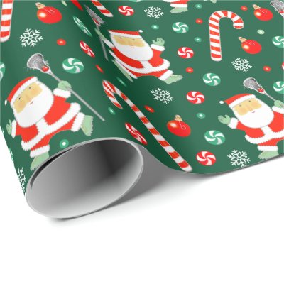 Lacrosse Sports Holiday Gift Wrapping Paper