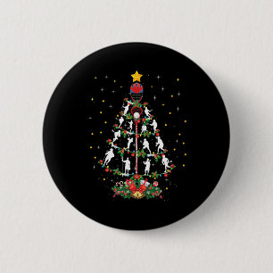 Lacrosse Sports Lover Xmas Santa Hat Lacrosse Chri Button