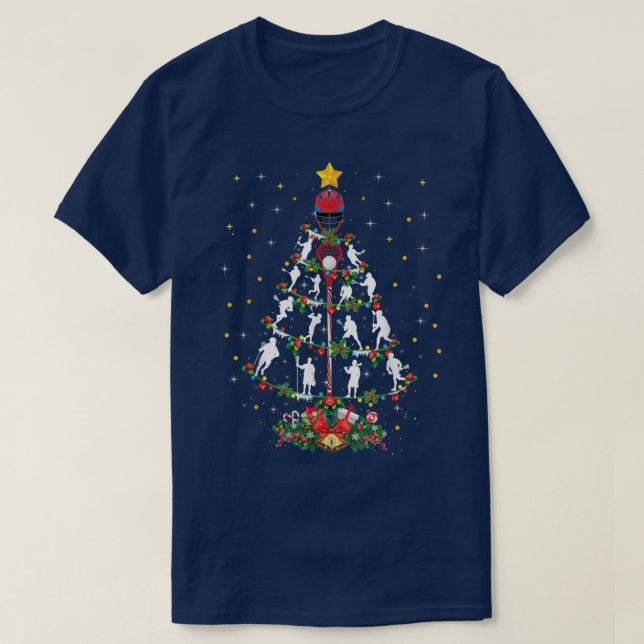 Lacrosse Sports Lover Xmas Santa Hat Lacrosse Chri T-Shirt (Design Front)
