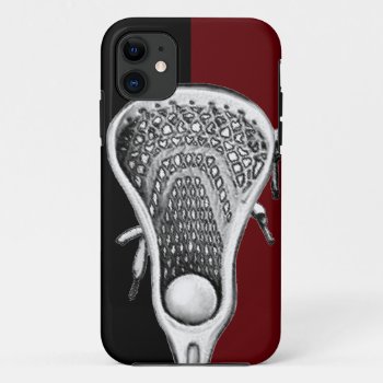 Lacrosse Sports Maroon Case-mate Iphone Case by lacrosseshop at Zazzle
