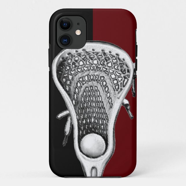 Lacrosse Sports Maroon Case-Mate iPhone Case (Back)