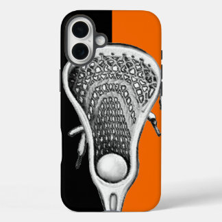 Lacrosse Sports Orange iPhone 16 Plus Case