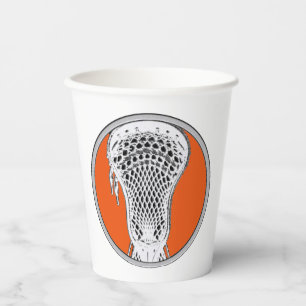 Lacrosse Sports Orange Paper Cups