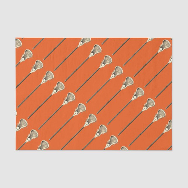 Lacrosse Sports Orange Tissue Paper (Front)