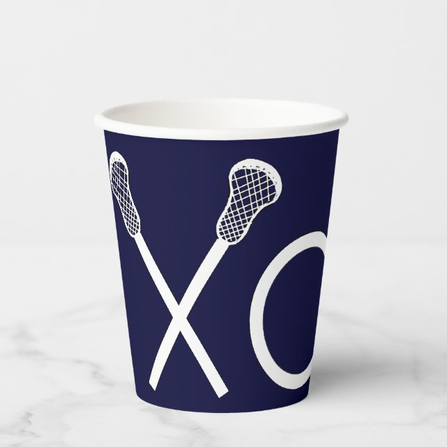 Lacrosse Sports Paper Cups (Front)