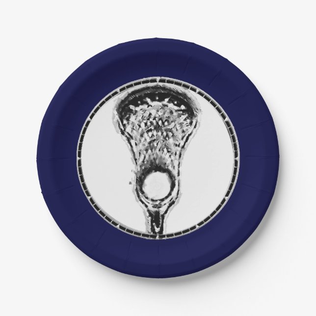 Lacrosse Sports Paper Plates (Front)