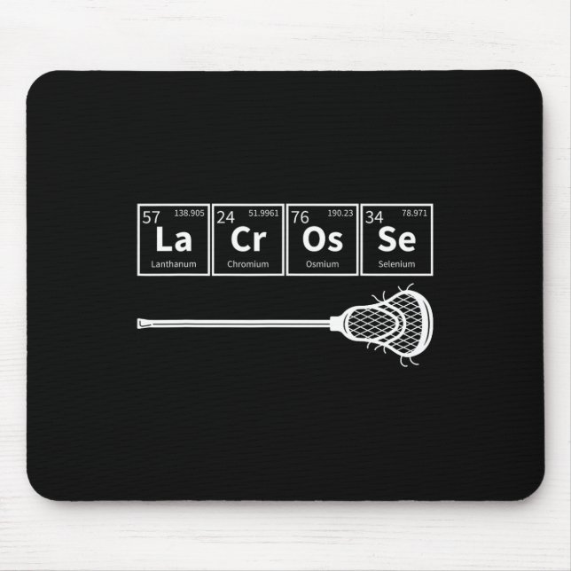 Lacrosse Sports Periodic Table Of Elements Lax Pla Mouse Pad (Front)