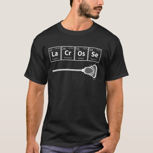 Lacrosse Sports Periodic Table Of Elements Lax Pla T_Shirt