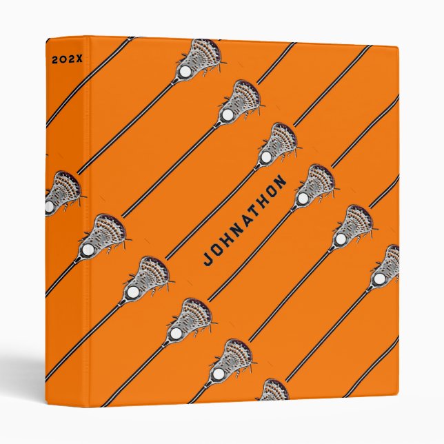 Lacrosse Sports Photo Album 3 Ring Binder (Front/Spine)