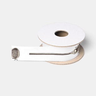 Lacrosse Sports Satin Ribbon