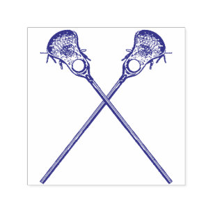 Lacrosse Sports Self-inking Stamp