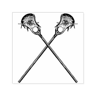 Lacrosse Sports Self-inking Stamp